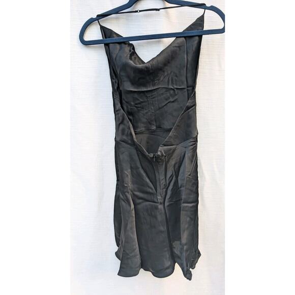 Zara Womens Satin Effect Cowl Neck Halter Top Mini Dress Sz XS Whimsigoth - Picture 3 of 7